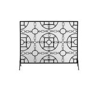 Schermo del camino europeo retro industriale Schermata del camino in ferro, schermo del camino a prova di fuoco, copertina di guardia scintilla della recinzione camino creativo (colore: un piccolo