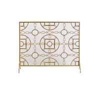 Schermo del camino europeo retro industriale Schermata del camino in ferro, schermo del camino a prova di fuoco, copertina di guardia scintilla della recinzione camino creativo (colore: un piccolo