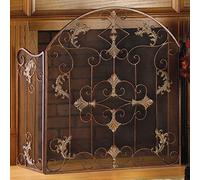 Schermo del camino pieghevole largo 130 cm, protezione per pannelli antichi Safe3 con scorrimento, Fendela per fossa di fuoco aperta a gas, Fender a maglie del fuoco, recinzione decorativa per