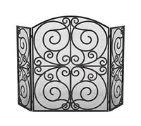 Schermo del camino Schermo intagliato Schermata Calenza Tri-Foll con mesh con la scintilla bassa di protezione della griglia protettiva decorazione per la divisione scintilla scintilla scintilla