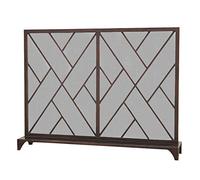 Schermo del camino Schermo rustico usurato Mesh camino schermo camino Place porte in ferro battuto Schermate del cancello del camino per la guardia piatta per casa decorazione per la casa, 39,4