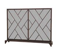 Schermo del camino semplice Schermata nero schermo antico cavo sceneggiatura scalettiera schermata in ferro battuto cover di protezione protezione per protezione scintilla (colore: g piccolo regalo