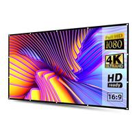 Schermo del proiettore 133/120/100 Pollici 16: 9 Materiale in tessuto bianco portatile Pieghevole per 4K Full Projector(60 inch)