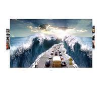 Schermo del proiettore portatile 16: 9 Frameless Video Proiezione Schermo pieghevole a parete pieghevole per home office 60/70/80/100/120 pollici(120 inch)