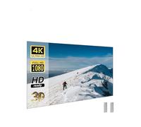 Schermo del proiettore, Schermo for proiettore di proiezione anti-luce a griglia bianca for ufficio domestico 100 110 120 130 pollici Tessuto riflettente portatile per l'Home Theatre(110 inch)