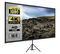 Schermo del proiettore, Schermo for proiettore treppiede da 100 pollici con supporto 16: 9 4K HD Home Cinema portatile for proiezione all'aperto for interni