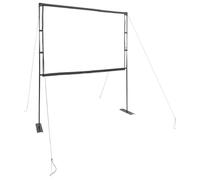 Schermo di proiezione 90 pollici 4:3 con supporto, schermo manuale portatile in poliestere opaco per home theater, aule e sala conferenze, bordi neri migliorano il contrasto