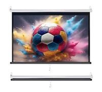 Schermo Di Proiezione Avvolgibile Manuale 60/72Pollici, Tela Ampio Montaggio A Parete Immagine Dettagliata Per Home Theater Festa, Roll-Down Schermo Proiettore Retrattile W/Auto-Locking(72inch 16:9)