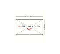 Schermo di proiezione in poliestere da 100 pollici con kit di montaggio, pieghevole per uso interno ed esterno.