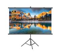 Schermo di Proiezione Portatile per Esterni 4K Ultra HD da 60" 72" 84" con Treppiede, Schermo Cinematografico da Parete per Cinema Al Chiuso(84"(4:3))