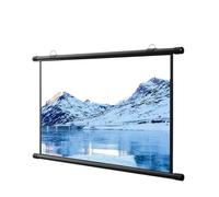 Schermo di proiezione portatile, Schermo for proiettore a parete 16:9 ad abbassamento manuale Multicolor da 30-72 pollici(White Plastic,30")