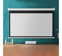 Schermo di proiezione portatile, Schermo for proiettore a scomparsa autobloccante bianco e metallo da 60" 72" for montaggio a parete a soffitto(White Fiberglass,16:9 60")