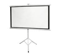 Schermo di proiezione portatile, Treppiede for schermo for proiettore, 2 pezzi, da parete, regolabile in altezza, nero, bianco, dimensioni multiple(White,4:3 72in)