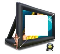 Schermo di proiezione, Schermo cinematografico gonfiabile con supporto per proiettore cornice da esterno e altoparlante(16ft)