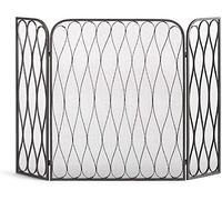 Schermo di protezione antincendio per stufa, protezione contro le scintille con rete, per la sicurezza della casa e del soggiorno, colore: nero