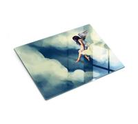 Schermo di protezione e tagliere in vetro temperato 40x30 cm Angelo | Ripiano | Supporto | Base | Vassoio | Paraspruzzi | Struttura | Copertura | Salvatavola | Elemento | Aiuto