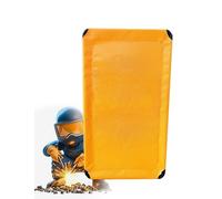 Schermo di saldatura con telaio, Schermo di saldatura for taglio metalli, rettifica, protezione da schizzi di scintille, arancione 58x110 cm(Steel)