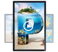 Schermo di visualizzazione di pubblicità digitale per menu e promozione, rilascio remoto e USB, tabellone per le affissioni fissato al muro per video e immagini
