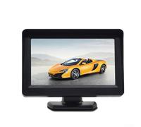 Schermo di visualizzazione per auto, 4,3 pollici TFT LCD con display retroilluminato a LED, per parcheggio telecamera posteriore di retromarcia integrazione telecamera posteriore