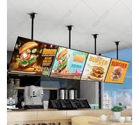 Schermo di visualizzazione retroilluminato ritrattabile del menu con il supporto del supporto della parete per uso della pubblicità e del ristorante