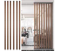 Schermo divisorio autoportante in listelli di legno - Schermo divisorio moderno a tutta altezza per ufficio, ristorante e soggiorno - Confezione da 8, altezza regolabile da 70 a 230 cm, divisorio ele