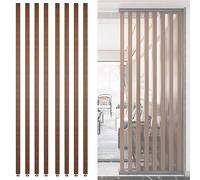 Schermo divisorio autoportante in listelli di legno - Schermo divisorio moderno a tutta altezza per ufficio, ristorante e soggiorno - Confezione da 8, altezza regolabile da 70 a 230 cm, elegante divi