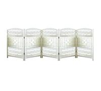 Schermo divisorio corto, schermo pieghevole a 4/5/6 pannelli, design cavo in alto e in basso, for studio camera da letto scuola materna(Beige,50x30cm-5panel)