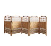 Schermo divisorio corto, schermo pieghevole a 4/5/6 pannelli, design cavo in alto e in basso, for studio camera da letto scuola materna(Brown,50x30cm-5panel)