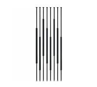 Schermo divisorio da bancone, 8 Pezzi, griglia a Colonna dal Pavimento al soffitto, Listello in Ferro per Ingresso, per Hotel, ristoranti e Case (Nero, 125 cm/49, 2 Pollici/4, 1 pi