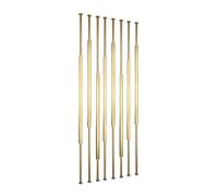 Schermo divisorio da bancone, 8 Pezzi, griglia a Colonna dal Pavimento al soffitto, Listello in Ferro per Ingresso, per Hotel, ristoranti e Case (Oro, 115 cm/45, 2 Pollici/3, 77 pi
