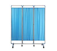 Schermo Divisorio For La Privacy Medica A 3 Pannelli Su Ruote, Pieghevole, Alto 180 Cm, For Cliniche/reparti/sale Visita(Blue)