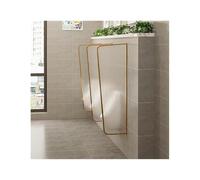 Schermo divisorio for orinatoio in vetro e acciaio inossidabile | Multicolor 120x40cm 1/2/3/4 pezzi for Hotel/Centri commerciali/Pubblico: Privacy(Gold,3pcs)