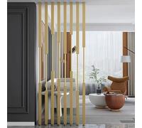 Schermo divisorio in metallo - Divisorio for la privacy dal pavimento al soffitto for casa, sala da tè, hotel, studio, doghe decorative for una migliore separazione dello spazio(5pcs,265cm/104in)