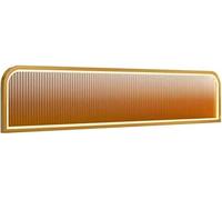 Schermo divisorio in vetro, Parete divisoria da bancone con luce LED, divisori decorativi for ristoranti e sale da pranzo(Gold-b,130x25cm)