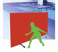 Schermo divisorio per Ping Pong, Ideale per Allenamento Indoor, con Supporto Girevole e Robusto, Perfetto per delimitare un'area specifica per Il Tuo Club (Rosso, 140x75 cm - 4 Pezzi).