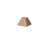 Schermo Divos E27 marrone a forma di piramide. Misura 17 cm di diametro, 8 cm di profondità e 13 cm di altezza. Realizzato in iuta, aggiunge uno stile rustico e accogliente alla tua casa.