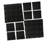 Schermo Fonoassorbente Piramidale Nero 10 Pezzi in Pu Foam