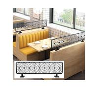 Schermo for la privacy scavato in vetro a strisce con struttura in ferro | Sala da pranzo nera di diverse dimensioni: divisorio scavato nel controsoffitto dell'ufficio del ristorante(110cm)