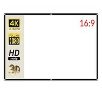 Schermo for proiettore pieghevole portatile da 60-200 pollici Bianco ad alta densità senza pieghe di proiezione morbido 16:9 for interni ed esterni(180 inch)