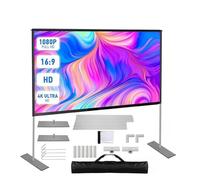 Schermo for proiettore pieghevole portatile HD 2K 4K da 100 pollici da 120 pollici con supporto Schermo for proiezione video di film Tenda for esterni for interni(100 inch)