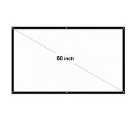 Schermo for proiettore portatile da 60" HD 16:9 Dacron bianco for videoproiezione diagonale 60 pollici Pieghevole parete for la casa