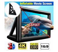 Schermo gonfiabile gonfiabile'outdoor di 8ft 10ft 16ft con ventilatore sicurezza 12v e portatile for il partito del tema Celerbreation Teatro en casa escolar(16ft)