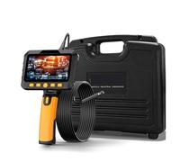 Schermo IPS da 5'' Endoscopio HD1920 5.0MP Fotocamera autofocus HD1080P Singolo Doppio Triplo Periscopio for ispezione auto Scatta foto Valigetta for attrezzi(2m,12MM Auto 5MP)