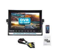Schermo IPS da 9 pollici DVR Quad Monitor a schermo diviso 12-36v Supporto massimo 256GB AHD/CCD/CVBS compatibile for camion camper roulotte(Monitor with Suction)