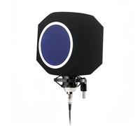 Schermo isolante per microfono, copertura a sfera antivento per microfono con filtro pop per ridurre rumore e riflessione, attrezzatura per podcast per studio di registrazione musicale, schiuma
