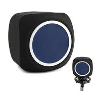 Schermo isolante professionale per microfono con filtro pops, filtro riflettente per microfono per studi di registrazione, schiuma fonoassorbente per riduzione del rumore e dei riflessi (colore: blu)