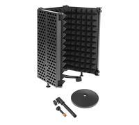 Schermo isolante professionale per microfono per registrazione, pannello in schiuma ad alta densità per voce, design pieghevole, schermo antivento per trasmissioni in diretta, insonorizzante, C