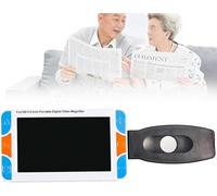 Schermo LCD da 5 pollici, lente d'ingrandimento digitale, schermo LCD HD, ausilio elettronico per la visione visiva, 26 modalità di colore, manico pieghevole per ipovisione