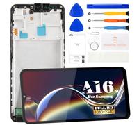 Schermo LCD di ricambio per Samsung Galaxy A16 5G SM-A166B, SM-A166B/DS, SM-A166P, SM-A166P/DS, SM-A166P/DS, SM-A166E Display Touch Digitizer Assembly Kit di riparazione con telaio (nero)