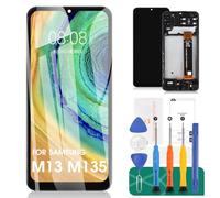 Schermo LCD di ricambio per Samsung Galaxy M13 4G SM-M135F, kit di riparazione digitalizzatore touch screen con telaio (nero, non per M13 5G)